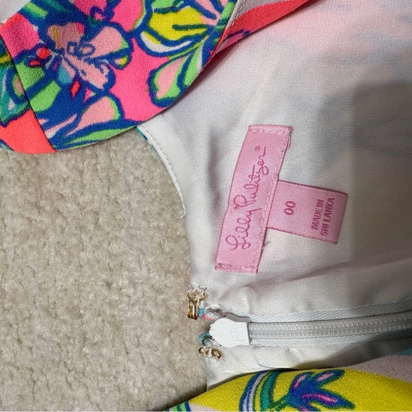 Lilly Pulitzer Floral Donna Shift Romper Dress Multi Size 00 Beachy - Picture 6 of 11